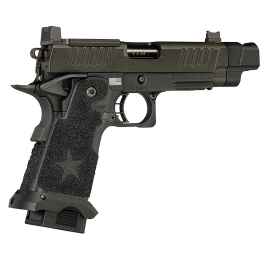 EMG Staccato 2011 C2 Comp Soc Vollmetall Hand Stippling Grip GBB 6mm BB schwarz - CNC Version Bild 6