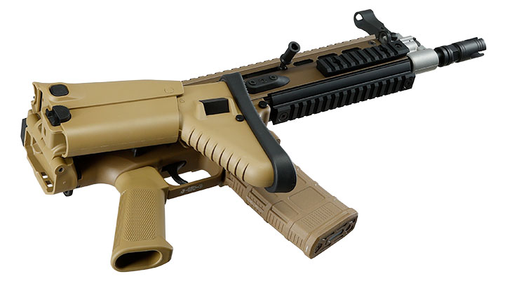 Guns Modify FN Herstal SCAR-L MK2 Vollmetall MWS ZET-System Gas-Blow-Back 6mm BB tan Bild 5