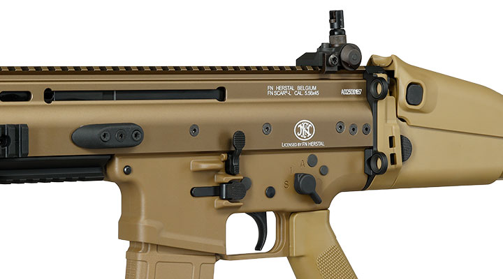 Guns Modify FN Herstal SCAR-L MK2 Vollmetall MWS ZET-System Gas-Blow-Back 6mm BB tan Bild 8