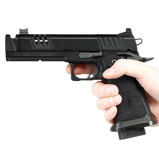 EMG Staccato 2011 XC Island Comp Vollmetall Hand Stippling Grip GBB 6mm BB schwarz - CNC Version Bild 3