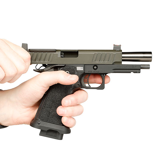 EMG Staccato 2011 P Vollmetall Hand Stippling Grip GBB 6mm BB schwarz - CNC Version Bild 11