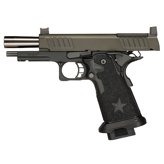 EMG Staccato 2011 P Vollmetall Hand Stippling Grip GBB 6mm BB schwarz - CNC Version Bild 4