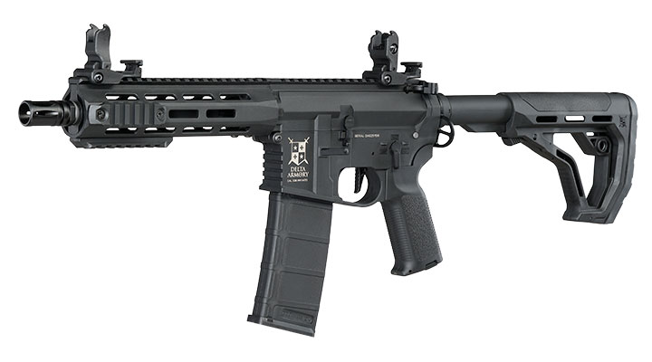 Delta Armory M4 AR15 Charlie M-LOK 8 Zoll Eagle ETU Mosfet S-AEG 6mm BB schwarz