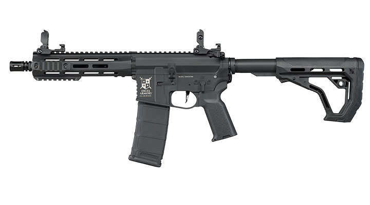 Delta Armory M4 AR15 Charlie M-LOK 8 Zoll Eagle ETU Mosfet S-AEG 6mm BB schwarz Bild 1