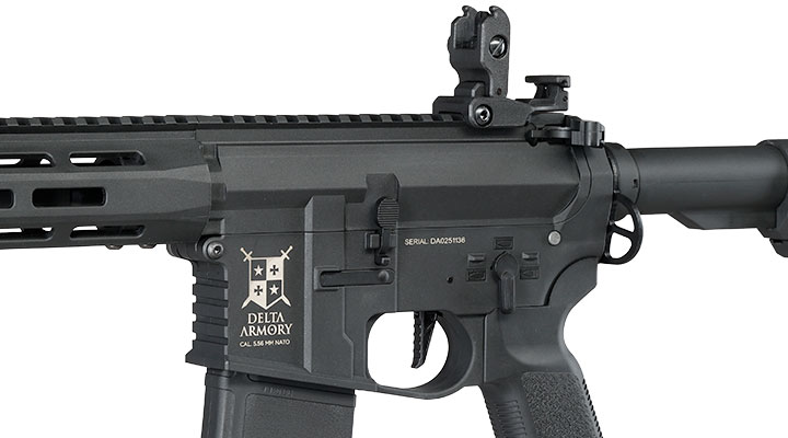 Delta Armory M4 AR15 Charlie M-LOK 8 Zoll Eagle ETU Mosfet S-AEG 6mm BB schwarz Bild 8