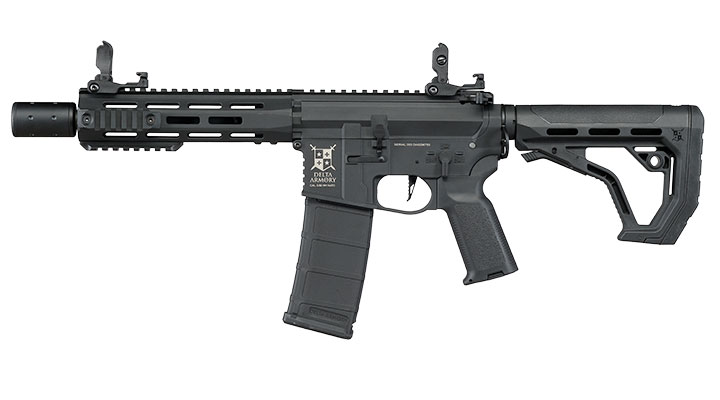 Delta Armory M4 AR15 Charlie M-LOK SilentOps 8 Zoll Eagle ETU Mosfet S-AEG 6mm BB schwarz Bild 2