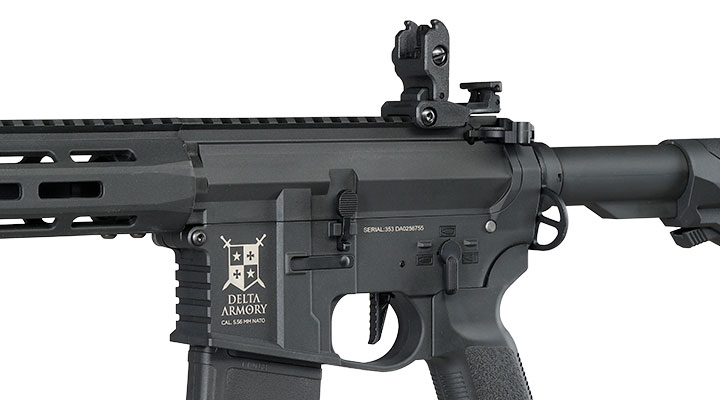 Delta Armory M4 AR15 Charlie M-LOK SilentOps 8 Zoll Eagle ETU Mosfet S-AEG 6mm BB schwarz Bild 8