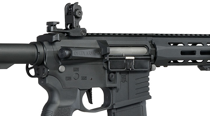 Delta Armory M4 AR15 Charlie M-LOK SilentOps 8 Zoll Eagle ETU Mosfet S-AEG 6mm BB schwarz Bild 9