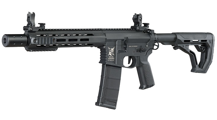 Delta Armory M4 AR15 Charlie M-LOK SilentOps 10 Zoll Eagle ETU Mosfet S-AEG 6mm BB schwarz
