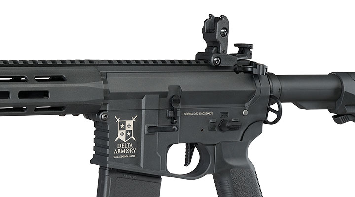 Delta Armory M4 AR15 Charlie M-LOK SilentOps 10 Zoll Eagle ETU Mosfet S-AEG 6mm BB schwarz Bild 8