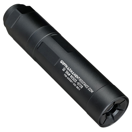 PTS Griffin Armament R22 Aluminium Modular Suppressor Taper Mount mit Stealth Stahl Flash-Hider 14mm- schwarz Bild 1