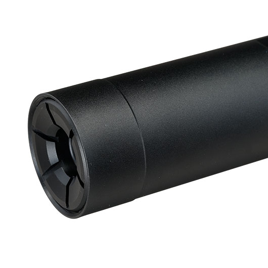 PTS Griffin Armament R22 Aluminium Modular Suppressor Taper Mount mit Stealth Stahl Flash-Hider 14mm- schwarz Bild 7