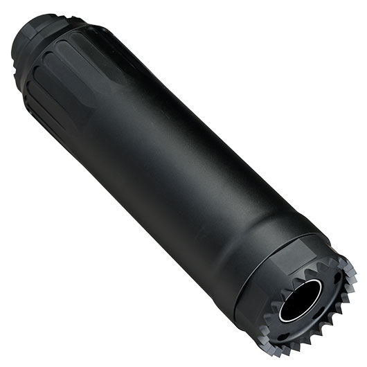 RGW HX Custom Ventilated 12K Aluminium Silencer f. Tokyo Marui Saiga GBB Shotgun Serie schwarz Bild 1