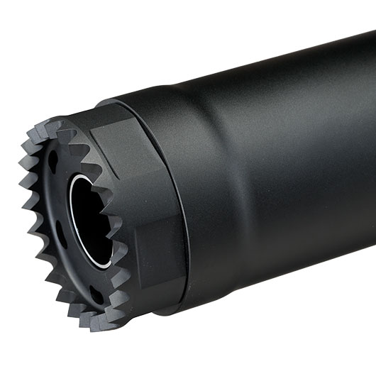 RGW HX Custom Ventilated 12K Aluminium Silencer f. Tokyo Marui Saiga GBB Shotgun Serie schwarz Bild 6