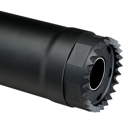 RGW HX Custom Ventilated 12K Aluminium Silencer f. Tokyo Marui Saiga GBB Shotgun Serie schwarz Bild 7