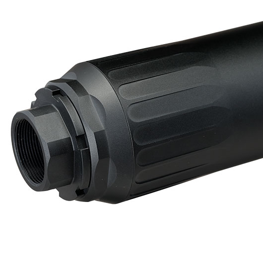 RGW HX Custom Ventilated 12K Aluminium Silencer f. Tokyo Marui Saiga GBB Shotgun Serie schwarz Bild 8