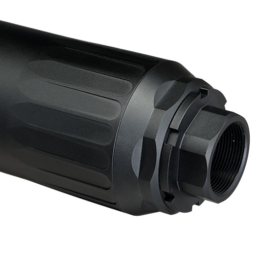 RGW HX Custom Ventilated 12K Aluminium Silencer f. Tokyo Marui Saiga GBB Shotgun Serie schwarz Bild 9