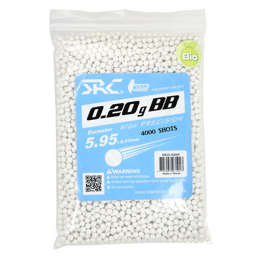 SRC High Precision Perfect Bio BBs 0,20g 4.000er Beutel weiss