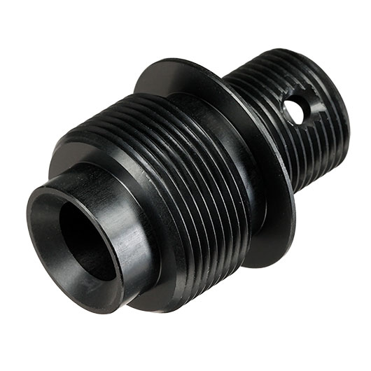 Tokyo Marui Barrel Extension / Silencer Adapter 14mm- schwarz f. TM VSR-10 Bild 2