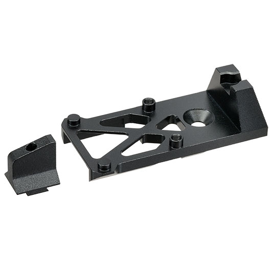 RWA CNC Aluminium RMR Sight Direkthalterung inkl. Visierung vorne schwarz f. TM Hi-Capa 5.1 GBB Serie Bild 1