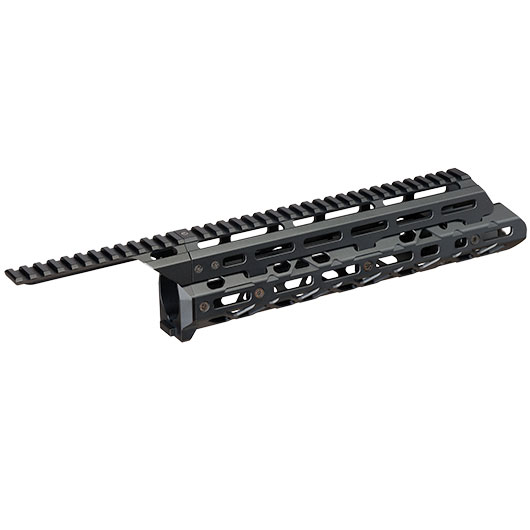 5KU CNC Aluminium Long M-LOK Tactical Handguard f. Tokyo Marui Saiga-12K GBB Shotgun schwarz Bild 2