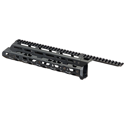5KU CNC Aluminium Long M-LOK Tactical Handguard f. Tokyo Marui Saiga-12K GBB Shotgun schwarz Bild 3