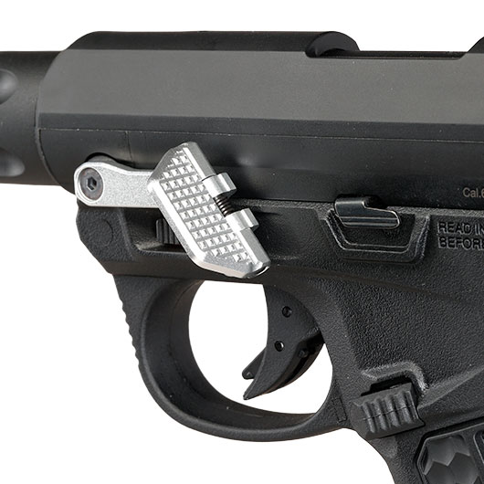 TTI Airsoft CNC Aluminium Folding Daumenauflage links f. AAP-01/C GBB Pistolen silber Bild 6