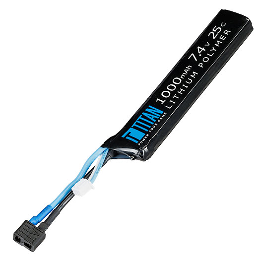 Titan LiPo Akku 7.4V 1000mAh 25C Stock-Tube Type mit Deans Anschluss Bild 1