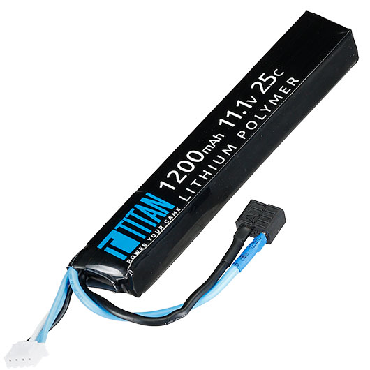 Titan LiPo Akku 11.1V 1200mAh 25C Long Stock-Tube Type mit Deans Anschluss