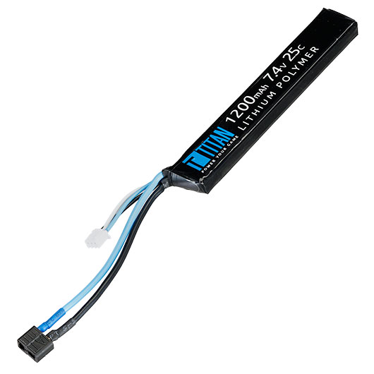 Titan LiPo Akku 7.4V 1200mAh 25C Long Stock-Tube Type mit Deans Anschluss Bild 1
