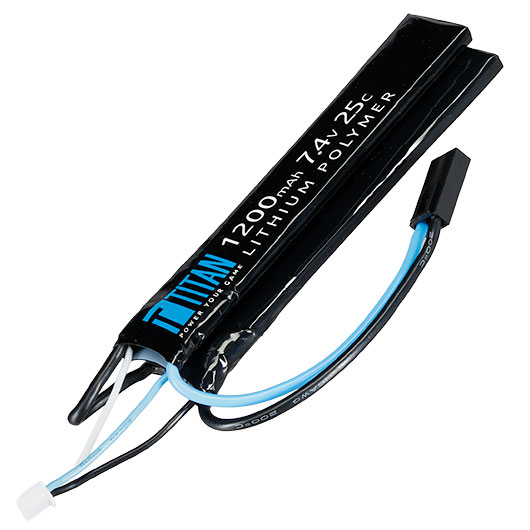 Titan LiPo Akku 7.4V 1200mAh 25C Long Nunchuck-Type mit Mini-Tam Anschluss Bild 1