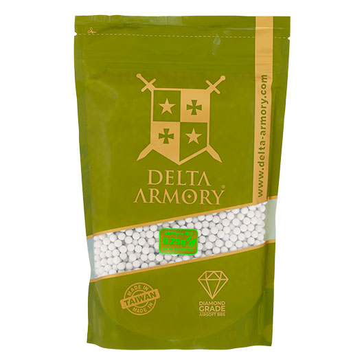 Delta Armory Diamond Grade Series Airsoft BIO BBs 0.25g 4.000er / 1 kg Beutel weiss