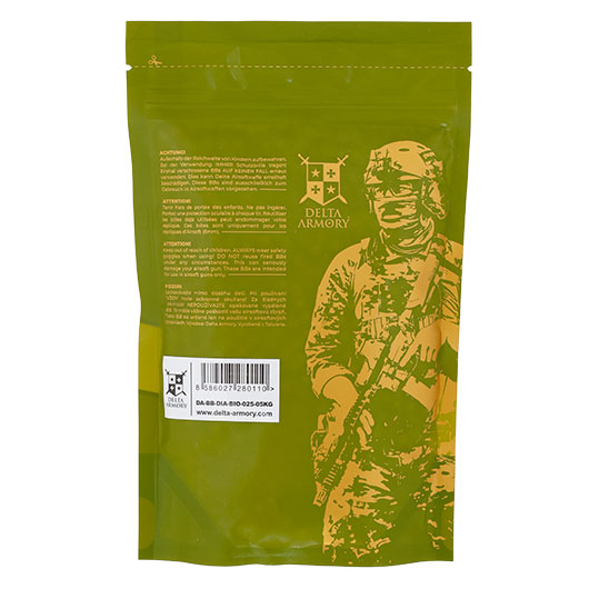 Delta Armory Diamond Grade Series Airsoft BIO BBs 0.25g 2.000er / 0,5 kg Beutel weiss Bild 1