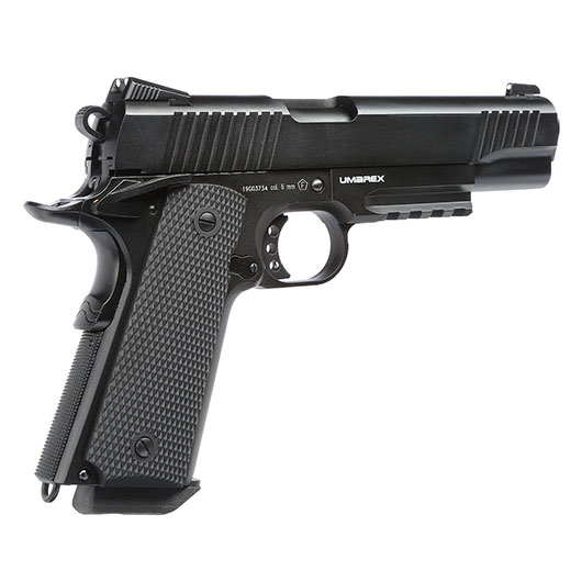 Elite Force 1911 TAC Airsoft Pistole CO2 Blowback 6mm BB Vollmetall Set inkl. 5x CO2 Kapseln 5000 BBs Laser Dot und Kugelfang Bild 4