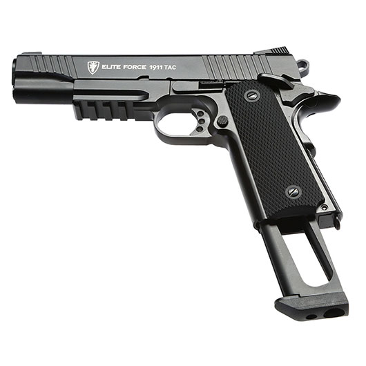 Elite Force 1911 TAC Airsoft Pistole CO2 Blowback 6mm BB Vollmetall Set inkl. 5x CO2 Kapseln 5000 BBs Laser Dot und Kugelfang Bild 5