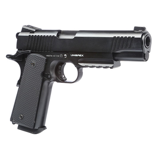 Elite Force 1911 TAC Airsoft Pistole CO2 Blowback 6mm BB Vollmetall Set inkl. 5x CO2 Kapseln 5000 BBs Laser Dot und Kugelfang Bild 7