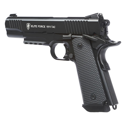 Elite Force 1911 TAC Airsoft Pistole CO2 Blowback 6mm BB Vollmetall Set inkl. 5x CO2 Kapseln 5000 BBs Laser Dot und Kugelfang Bild 8