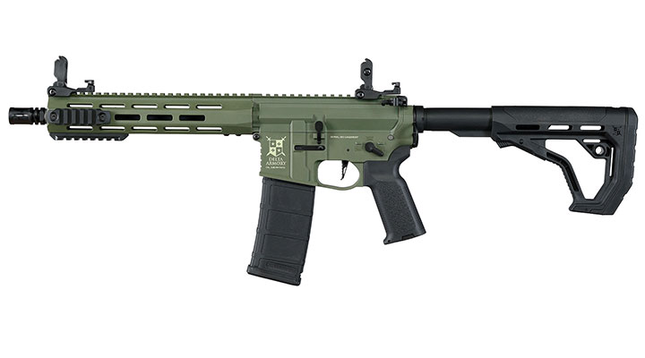 Delta Armory M4 AR15 Charlie M-LOK 10 Zoll Eagle ETU Mosfet S-AEG 6mm BB oliv Bild 1
