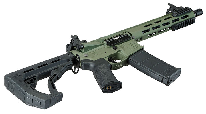 Delta Armory M4 AR15 Charlie M-LOK 10 Zoll Eagle ETU Mosfet S-AEG 6mm BB oliv Bild 5