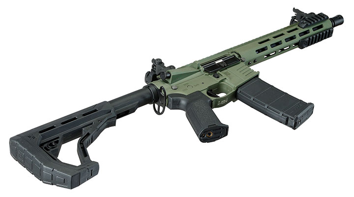 Delta Armory M4 AR15 Charlie M-LOK 10 Zoll Eagle ETU Mosfet S-AEG 6mm BB oliv Bild 6