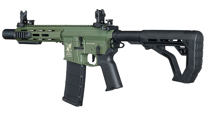 Delta Armory M4 AR15 Charlie M-LOK SilentOps 8 Zoll Eagle ETU Mosfet S-AEG 6mm BB oliv Bild 11