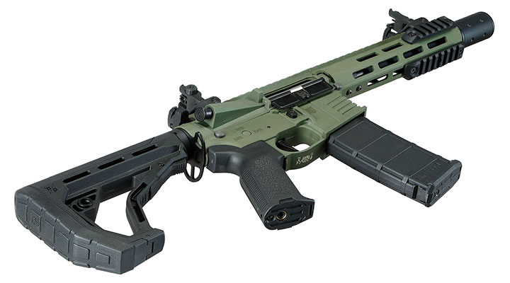 Delta Armory M4 AR15 Charlie M-LOK SilentOps 8 Zoll Eagle ETU Mosfet S-AEG 6mm BB oliv Bild 5