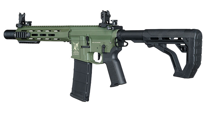 Delta Armory M4 AR15 Charlie M-LOK SilentOps 10 Zoll Eagle ETU Mosfet S-AEG 6mm BB oliv Bild 11