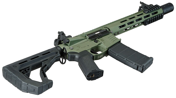 Delta Armory M4 AR15 Charlie M-LOK SilentOps 10 Zoll Eagle ETU Mosfet S-AEG 6mm BB oliv Bild 5