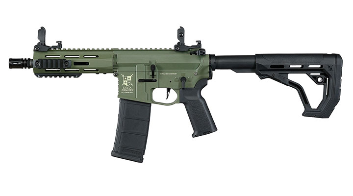 Delta Armory M4 AR15 Charlie M-LOK 6,5 Zoll Eagle ETU Mosfet S-AEG 6mm BB oliv Bild 1