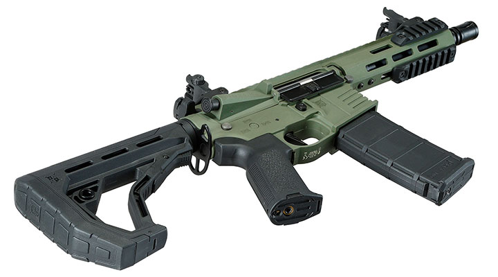 Delta Armory M4 AR15 Charlie M-LOK 6,5 Zoll Eagle ETU Mosfet S-AEG 6mm BB oliv Bild 5