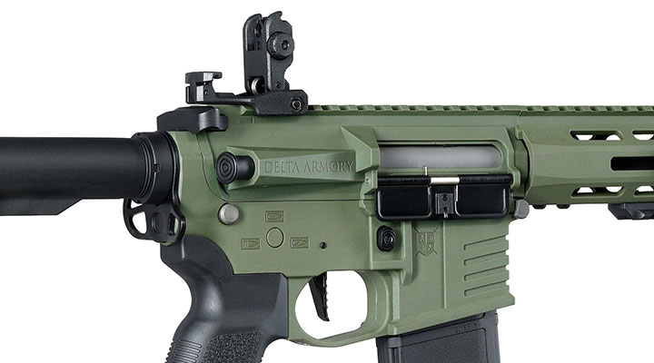 Delta Armory M4 AR15 Charlie M-LOK 6,5 Zoll Eagle ETU Mosfet S-AEG 6mm BB oliv Bild 9