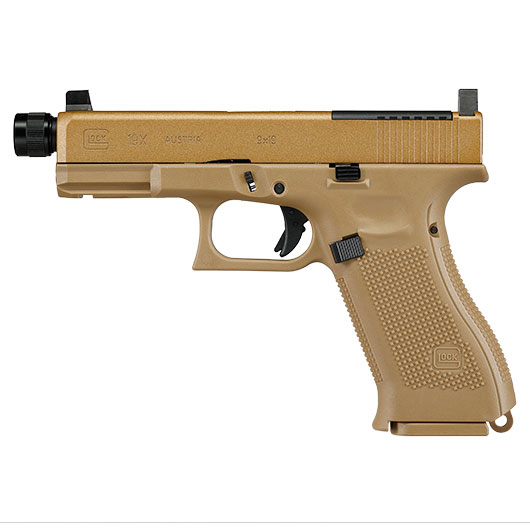 Glock 19X MOS Airsoft mit Metallschlitten CO2 BlowBack 6mm BB coyote Bild 2