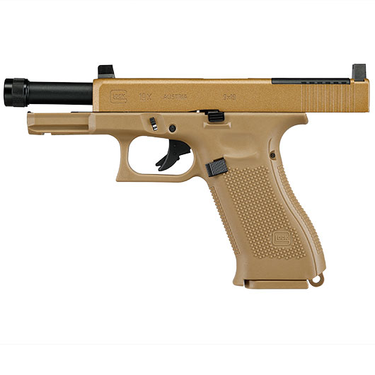 Glock 19X MOS Airsoft mit Metallschlitten CO2 BlowBack 6mm BB coyote Bild 4