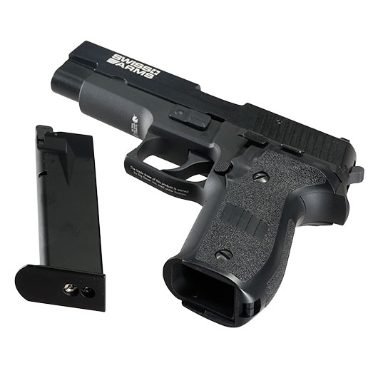 Cybergun / AWC Swiss Arms Navy Standard Vollmetall GBB 6mm BB schwarz Bild 7